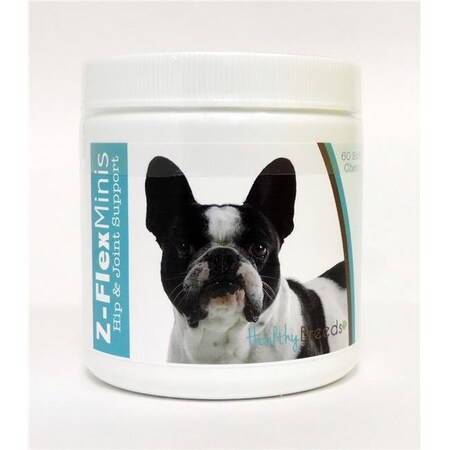 Healthy Breeds Healthy Breeds 840235107194 French Bulldog Z-Flex Minis Hip & Joint Support Soft Chews - 60 count 840235107194